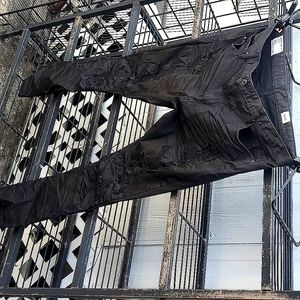 Smoke Rise Black Sheen Skinny Jeans 44/32